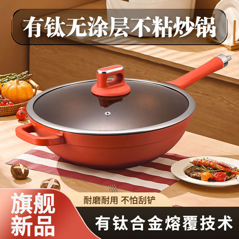 Cindy coco clay pot - non-stick, induction compatible, no-coating wok