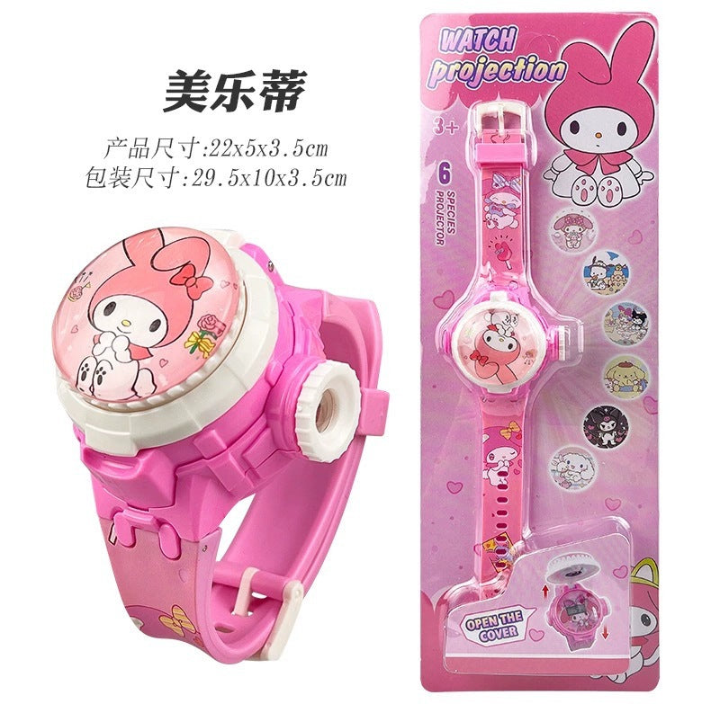Tiktok live anime flip projector watch - avengers spider-man retractable electronic watch - kids' toy gift