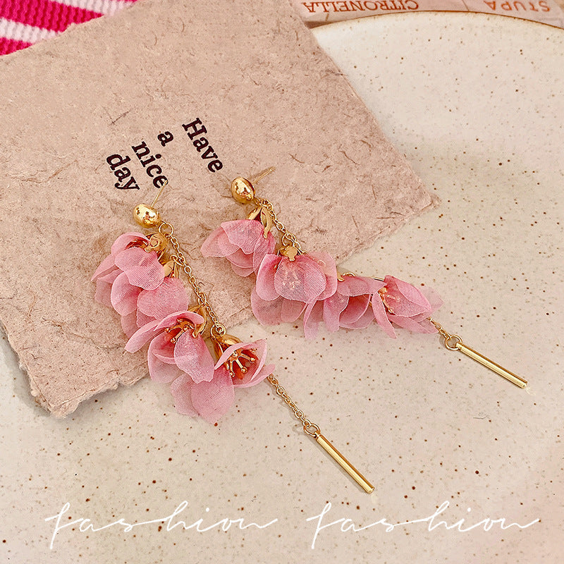 Holiday dopamine petal tassel earrings - women's beachy sanya vibes earrings - 2026 stunning earrings