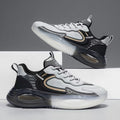 Air cushion men's shoes 2026 spring new sports trendy leather running shoes black warrior waterproof casual student trendy shoes
