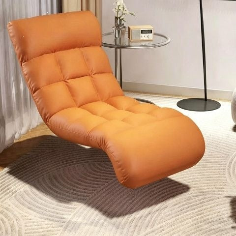 Balcony leisure rocking chair - adult size, sleepable, home use, sunbathing, sit & sleep 2-in-1 lazy lounger, single sofa chair