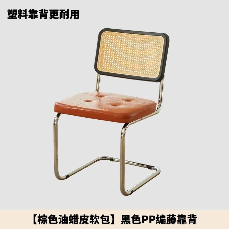 Imitation rattan soft-packed chair popular coffee shop hotel casual medieval chair casual scandinavianfor homedesigner dining chair