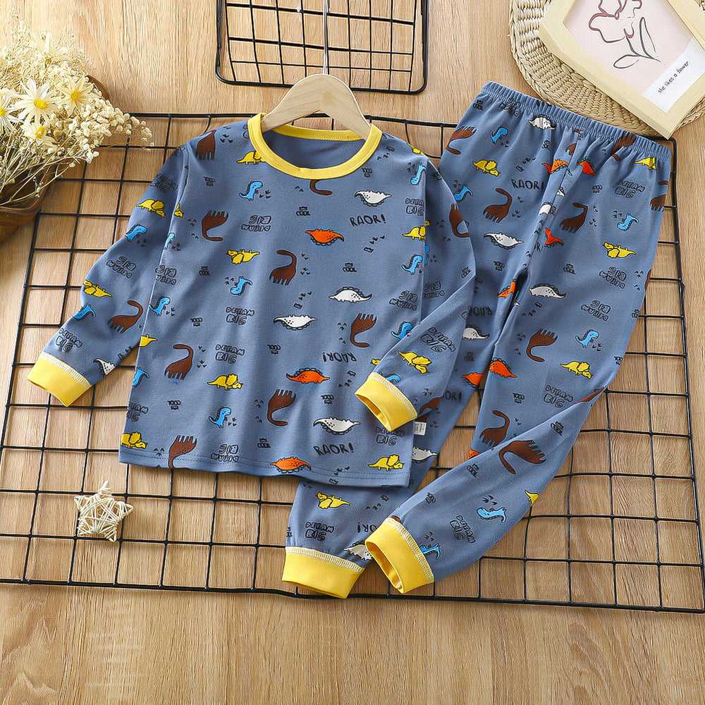 Wholesale new autumn children's home wear: kids' cotton underwear sets, baby thermal underwear, and infant pajamas