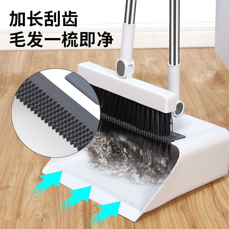 For homefoldable broom dustpan suit combination big cleaning handy gadget single broom sweeping non-stick magnetic absorption