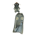 American retro washed distressed halter sleeveless lapel raw edge denim topstwo-piece set slit silm skirt