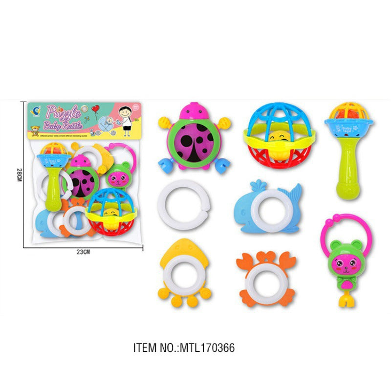 South East Asia Hot Sale Baby Catch Ball Rattle Soft Rubber Hand Rattle Baby Toothpaste Baby 0-1 Years Old Educational Toys