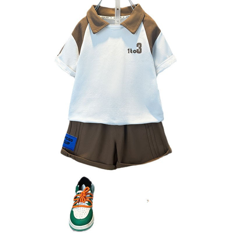 Boys' short-sleeve outfit set - new  summer collection: athletic two-piece set for young boys (sizes for toddlers to pre-teens)