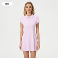 Summer midi dress women's waist slimming tennis dress comfortable breathable short sleeve sports yoga dress dss068