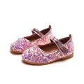Girls'  spring new collection: sparkling soft-soled princess leather shoes for mid-to-large children - wholesale direct from the manufacturer, featuring hook-and-loop fasteners