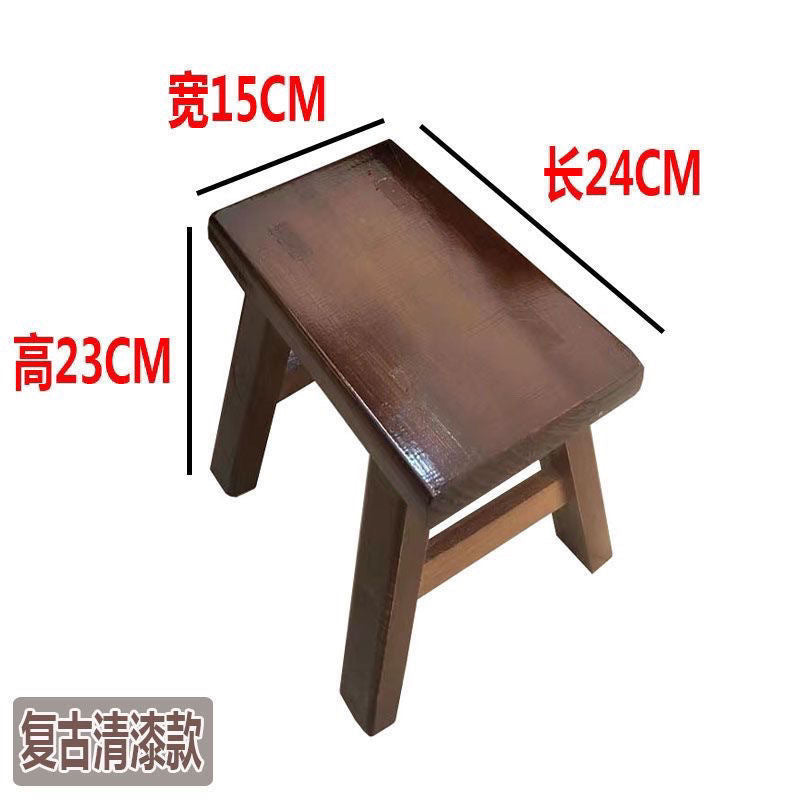 Bench Solid wood small wooden stool Durable household stool Children's low stool Thickened adult dance starting from one piece