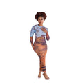 Amazon fashion cross-border sexy women's clothing:  summer new arrival - elegant printed long-sleeve bodycon dress