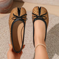 New arrivalexportbows leopard print lazy flatsflatsautumflats round toe flats split toe casualflats women