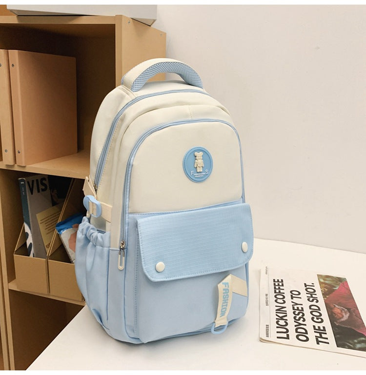 New fashionable junior high school student schoolbag simple high quality middle school student schoolbag large capacity backpack student schoolbag