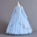 New arrival: long-sleeved sequin & lace trimmed children's formal dress - perfect for flower girls, princess parties, and christmas! girl's dress