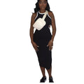european and american cross-border summer hot girl style women's round neck bodycon backless sexy bodycon ribbed midi dress