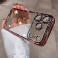 Suitable for apple 17promax mobile phone case pc electroplated glass lens film iphone16 all-inclusive anti-fall protective case