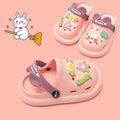 Kids crocs slippers boys summer cartoon indoor stepping on shit cute outwear soft bottom baby bathroom sandals
