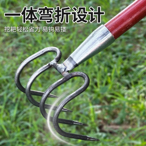 New all-steel stone slag land reclamation site railway rake agricultural sea-catching thickened rake weeding and soil-turning rake