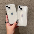 Photo frame airbag compatible apple 17 pro shockproof transparent phone case iphone xs max/16 minimalist protective cover
