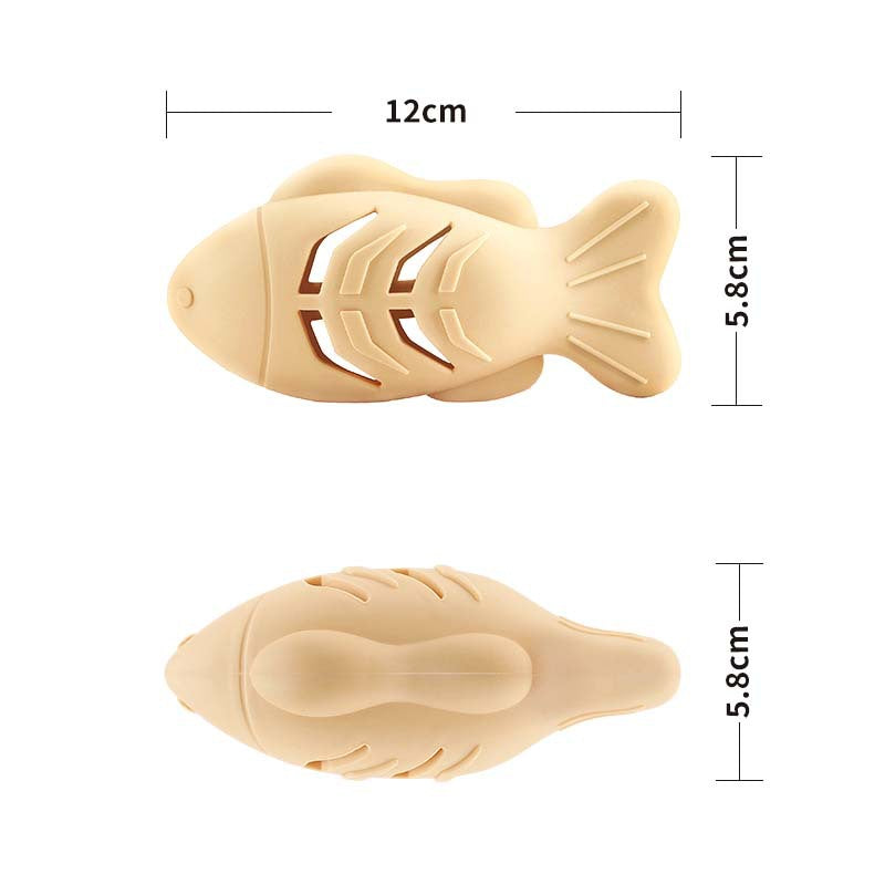 Cat Mint Ball Silicone Toy Play Cat Interactive Fish Toy Snack Mint Ball Pet Feeding Silicone Toy