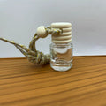 8ml car perfume bottle cylindrical five-wire cap thickened glass essential oil dispensing bottle lanyard aromatherapy self-installed empty bottle