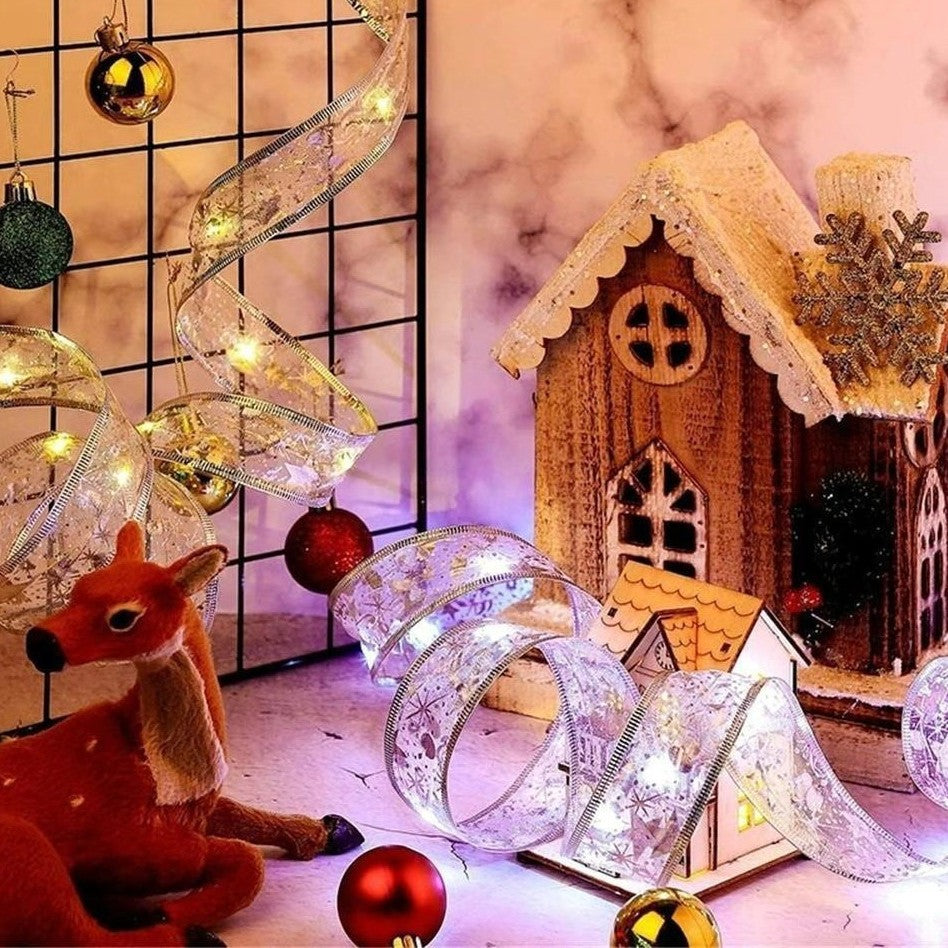 LED Bouquet Gift Box Christmas Ribbon Lights Colored Lights Flashing String Lights Gypsy Room Bedroom Closet Decorative Lights