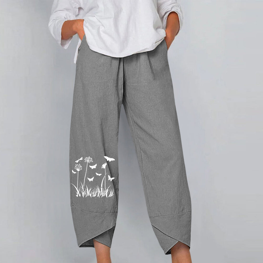 factory direct spring/summer new arrivals: women's elastic waist cotton linen loose casual pants/homewear pants for export