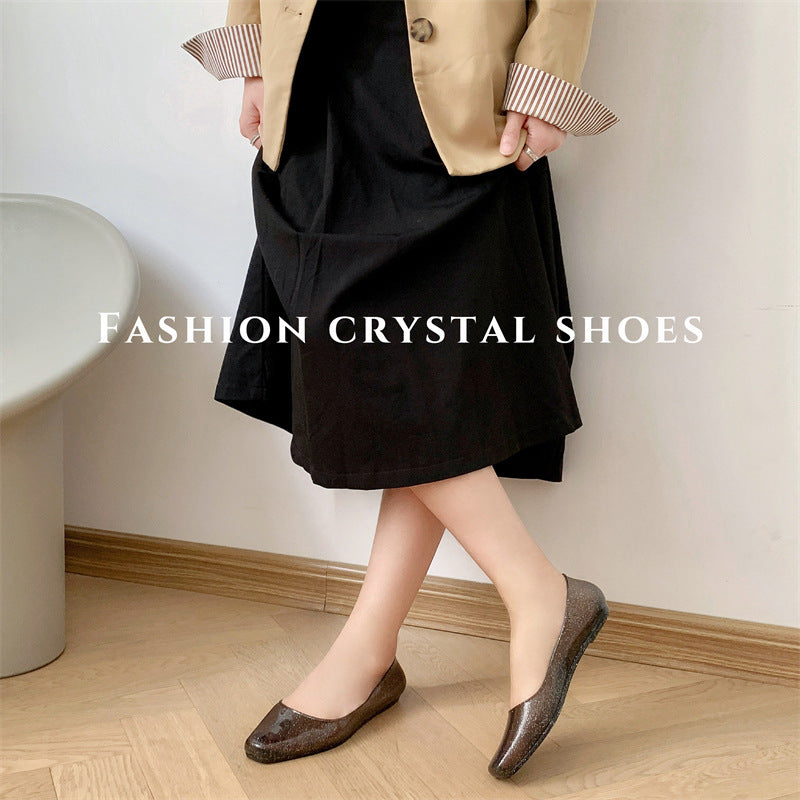 summer pointed toe sandals women's outwearflats slippers pure colorflats shoes casual toe cap breathable lightweight