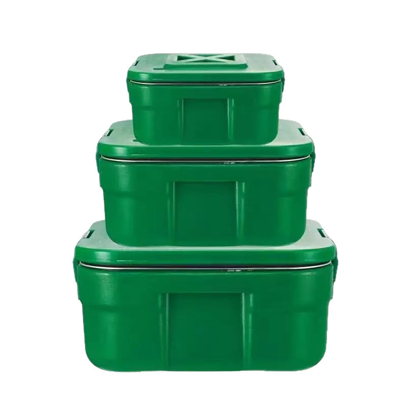Export 2.5l-5l-10l square large capacity double-layer insulated box bucket food warmer insulated tableware