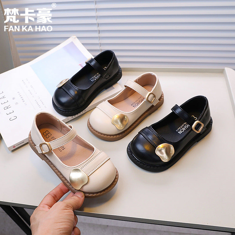 Vancahao girls' french mary jane shoes - new autumn  collection, british style black leather shoes, perfect with skirts
