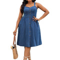 Amazon cross-border fashion: european & american summer slim-fit sleeveless midi dress with pockets - casual, trendy, and stylish