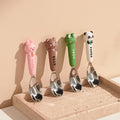 Cute style oven mitts soft handle yuanbao spoon kids student eating tableware 316 stainless steel spoon spoon wholesale