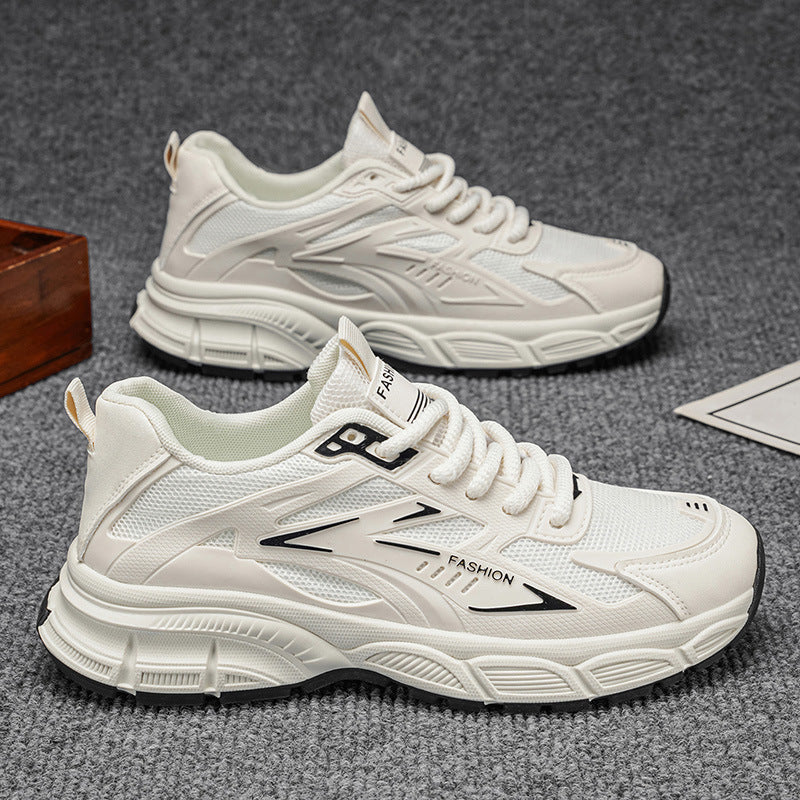 Men's shoes 2026 new lightweight breathable versatile athletic casual hollow-out anti-slip dad shoes student shoes for men