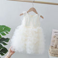 Girls' summer dress: new stylish children's summer outfit, baby girl princess dress, little girl's tiered dress