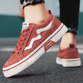Men's canvas shoes 2025 new winter anti-slip athletic sneakers summer breathable red versatile casual men's shoes