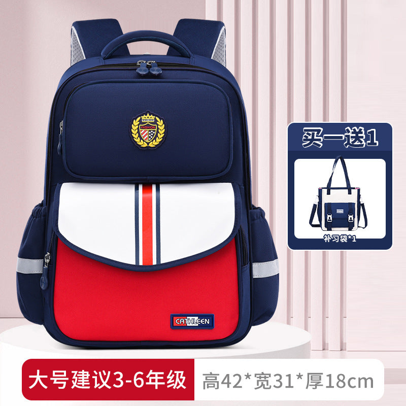 New primary school schoolbags for children in grades 3-6 to reduce the burden and wear-resistant Shaodong students  wholesale, light and cute
