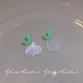 925 sterling silver needle spring/summer floral earrings - elegant, high-end, unique pearl stud earrings - wholesale