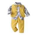 Boys' spring outfit set - new foreign trade style, stylish three-piece casual set for young boys and children, trendy and chic