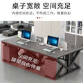 Office desk and chair set - modern minimalist computer desk for 4-6 person workstations with partition