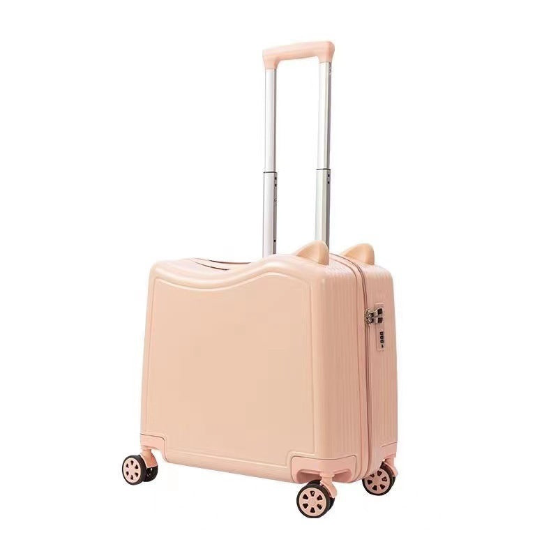 Children can sit suitcase 20 inch small box can board silent wheel universal wheel suitcase small and lightweight baby