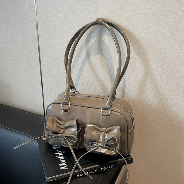 Ballet style bow underarm bag 2025 new niche fashion handbag temperament versatile shoulder bag