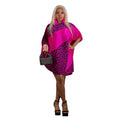 C6693 cross-border   fashion women's printed color block pullover long sleeve mini dress