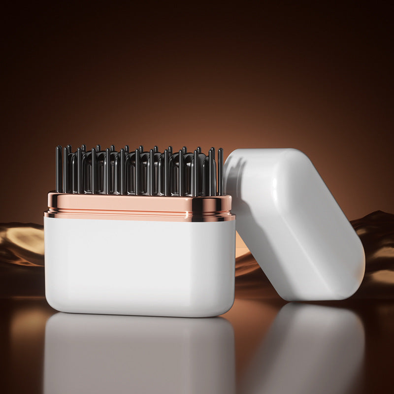 mini wireless hair straightening brush - travel-friendly, ultra-long battery life, multi-level temperature control, and negative ion technology