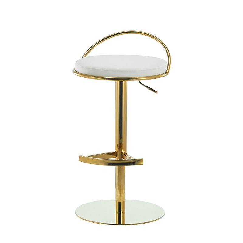 Accessible luxury adjustable bar chair cream style rotate bar chair classy front desk high stool bar chair