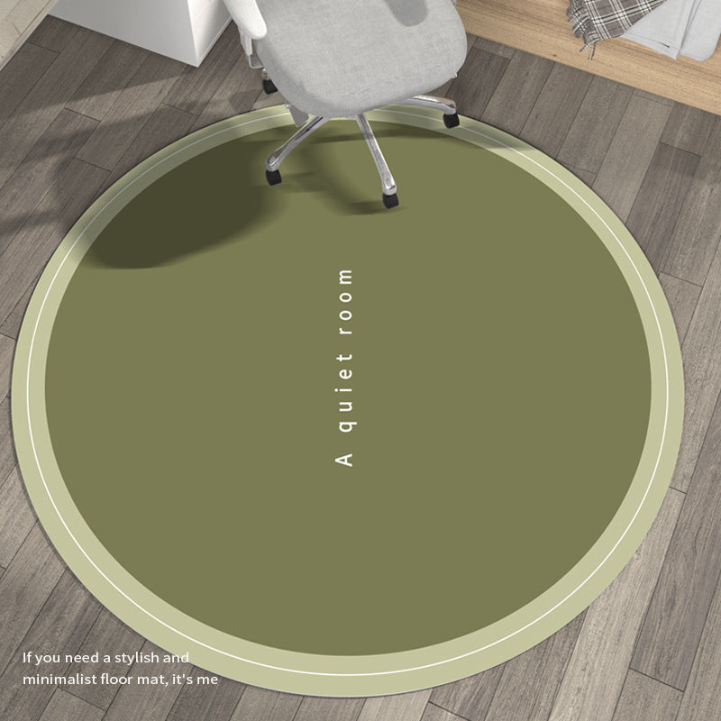 Nordic round rug office study computer chair floor mat home reading area swivel chair non-slip mat