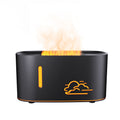 colorful simulated flame aroma diffuser - ultrasonic essential oil humidifier for home bedroom ambient lighting