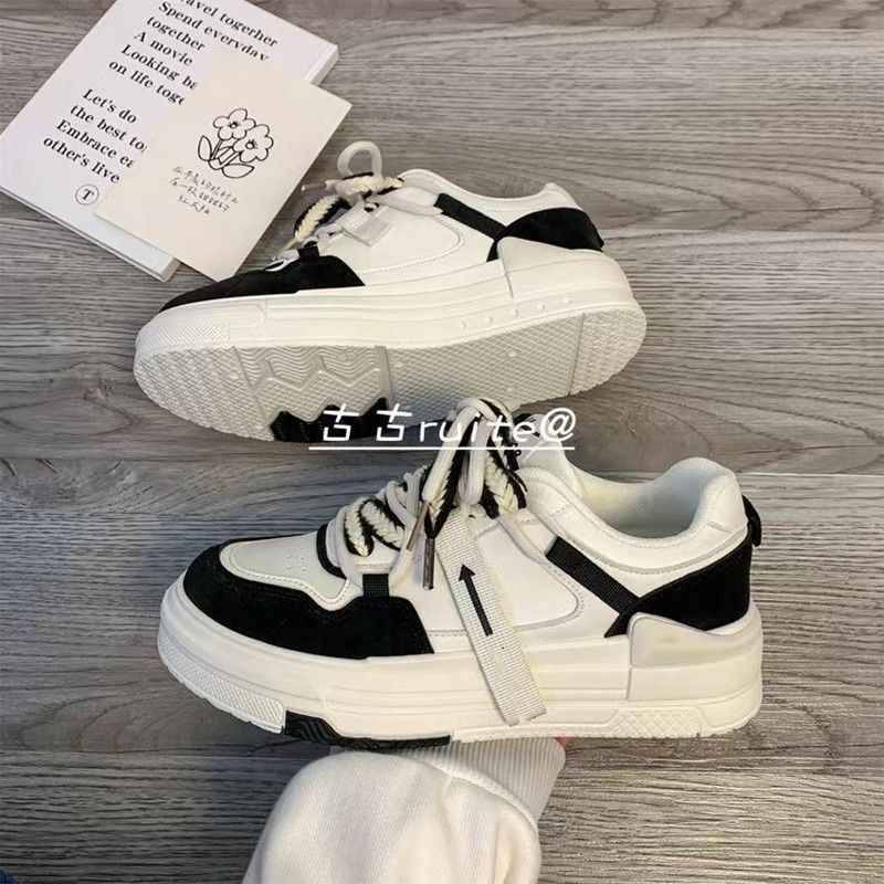 Spring and autumn board shoes female students summer platform niche versatile casual little white shoes 2024 new original chic shoes