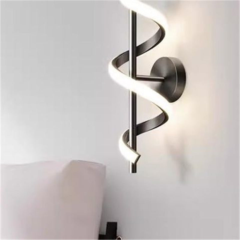 Minimalist bedroom bedside wall lamp tv background wall switch aisle entrance wall lamp stairs
