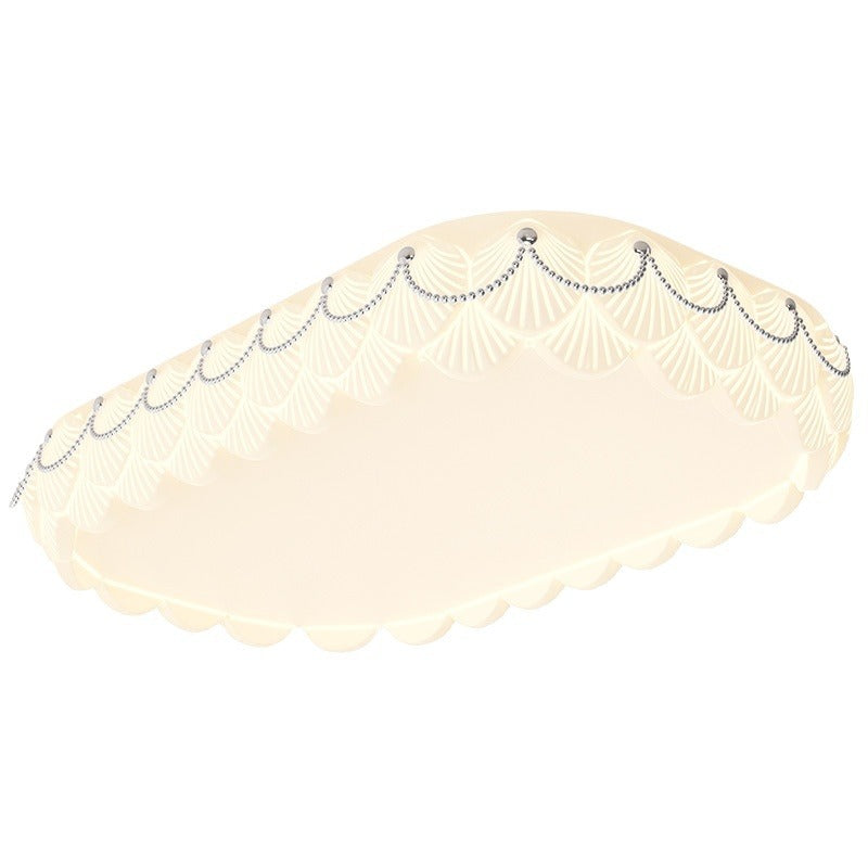 Living room light Modern minimalist creative shell hall ceiling light Nordic cream wind lighting combination Whole house package