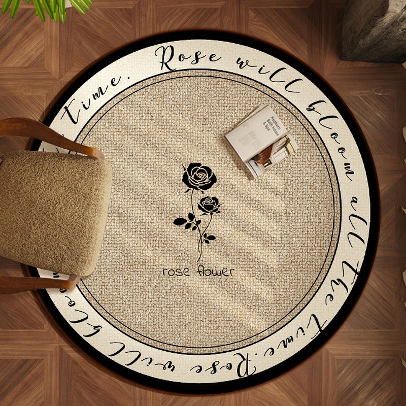 Cream wind round carpet light luxury high sense living room coffee table bedroom bedside cloakroom dresser chair floor mat